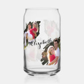 Cool Graffiti Gescheurd Effect Fotocollage Monogra Blikvorm Glas (Achterkant)