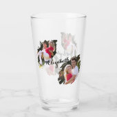 Cool Graffiti Gescheurd Effect Foto's Monogrammed Glas (Achterkant)