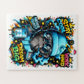 Cool Graffiti Gorilla | Street Art Motivation Legpuzzel (Horizontaal)