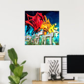 Cool Graffiti home kantoor decor acryllic Poster (Thuiskantoor)
