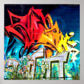Cool Graffiti home kantoor decor acryllic Poster (Voorkant)