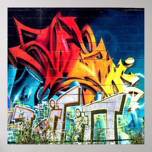 Cool Graffiti home kantoor decor acryllic Poster (Voorkant)