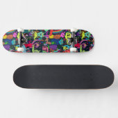 cool graffiti liefhebbers patroon persoonlijk skateboard (Horizontaal)