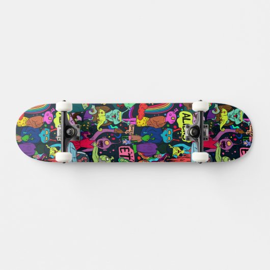 cool graffiti liefhebbers patroon persoonlijk skateboard (Horizontaal)