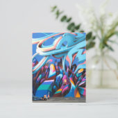 Cool Graffiti Muur Briefkaart (Staand voorkant)
