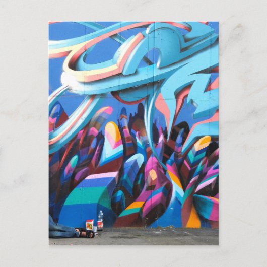 Cool Graffiti Muur Briefkaart (Voorkant)