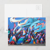 Cool Graffiti Muur Briefkaart (Voorkant / Achterkant)