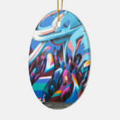 Cool Graffiti Muur Keramisch Ornament (Links)
