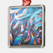 Cool Graffiti Muur Metalen Ornament (Links)