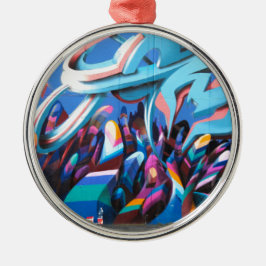 Cool Graffiti Muur Metalen Ornament