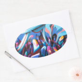 Cool Graffiti Muur Ovale Sticker (Envelop)