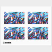 Cool Graffiti Muur Rechthoekige Sticker (Vel)