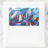 Cool Graffiti Muur Rechthoekige Sticker (Tas)