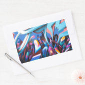 Cool Graffiti Muur Rechthoekige Sticker (Envelop)