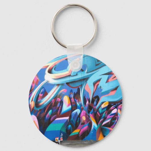 Cool Graffiti Muur Sleutelhanger (Voorkant)