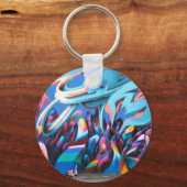Cool Graffiti Muur Sleutelhanger (Voorkant)