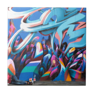 Cool Graffiti Muur Tegeltje