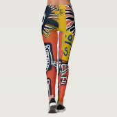Cool Graffiti Skull Street Art Schilderen Hip Arts Leggings (Achterkant)