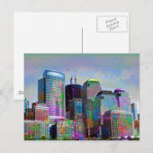 Cool graffiti splatters waterverf New York City Briefkaart (Voorkant / Achterkant)