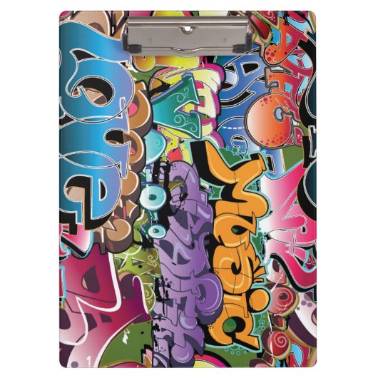 Cool Graffiti Street Art Abstract Klembord (Voorkant)