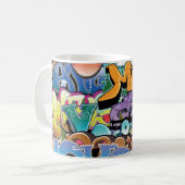 Cool Graffiti Street Art Abstract Koffiemok (Voorkant links)