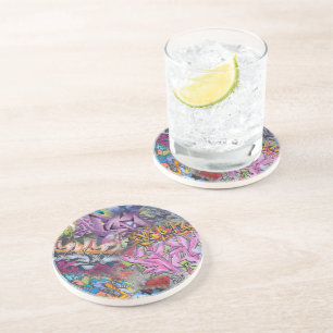 Cool Graffiti Street Art Abstract Zandsteen Onderzetter