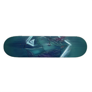 Cool graffiti unicorn skateboard