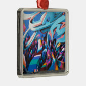Cool Graffiti Wall Metalen Ornament (Rechts)