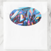 Cool Graffiti Wall Ovale Sticker (Tas)