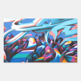 Cool Graffiti Wall Rechthoekige Sticker