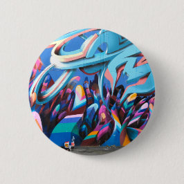 Cool Graffiti Wall Ronde Button 5,7 Cm