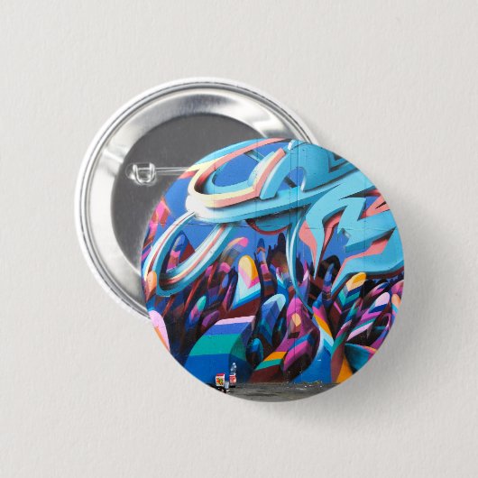 Cool Graffiti Wall Ronde Button 5,7 Cm (Voorkant /achterkant)