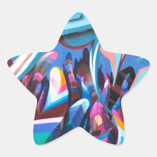 Cool Graffiti Wall Ster Sticker (Voorkant)