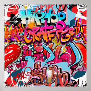 Cool graffiti woord art home decor poster