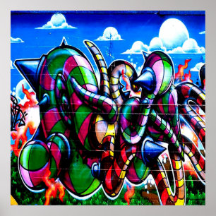 Cool graffiti woord art home decor poster