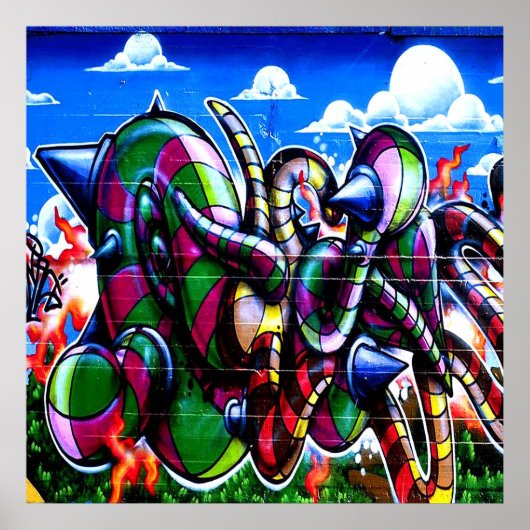 Cool graffiti woord art home decor poster (Voorkant)