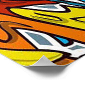 Cool graffiti woord art home kantoor decor poster (Hoek)