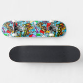 cool graffiti woordpatroon persoonlijk skateboard (Horizontaal)