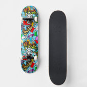 cool graffiti woordpatroon persoonlijk skateboard (Voorkant)