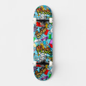 cool graffiti woordpatroon persoonlijk skateboard (Voorkant)