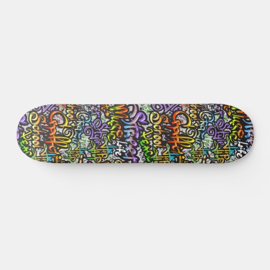 Cool Graffiti Word Art Design Persoonlijk Skateboard (Horizontaal)