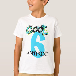Cool Graffity Paint Splatter Number Name Birthday T-shirt