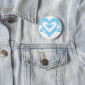 Cool grafisch ontwerp, Blauw Ronde Button 5,7 Cm (In situ)