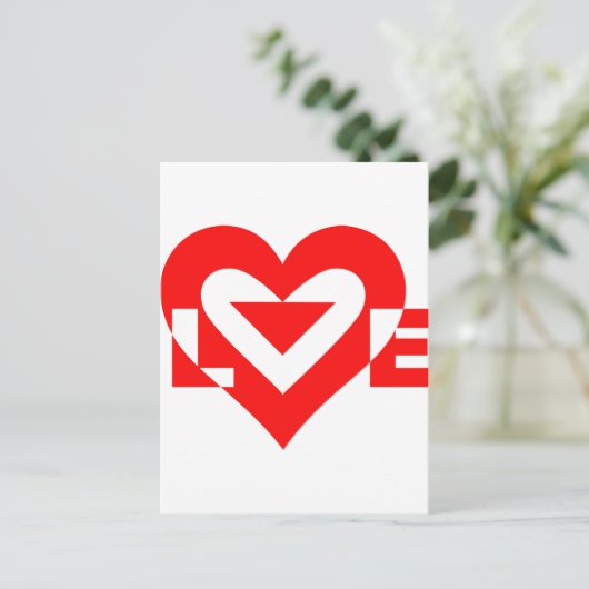 Cool grafisch ontwerp, rood briefkaart (Staand voorkant)