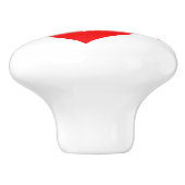 Cool grafisch ontwerp, rood keramische knop (Zijkant)