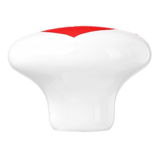 Cool grafisch ontwerp, rood keramische knop (Zijkant)