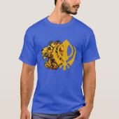 cool grafisch sikh khanda lion t-shirt design (Voorkant)