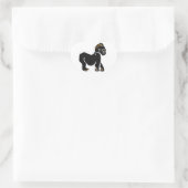 Cool grafische GORILLA - aap - primaat - Hart Sticker (Tas)
