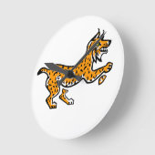 Cool grafische Iberische LYNX - Bedreigde soorten  Ronde Klok (Hoek)