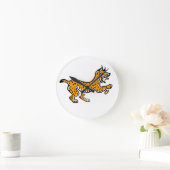 Cool grafische Iberische LYNX - Bedreigde soorten  Ronde Klok (Huis)